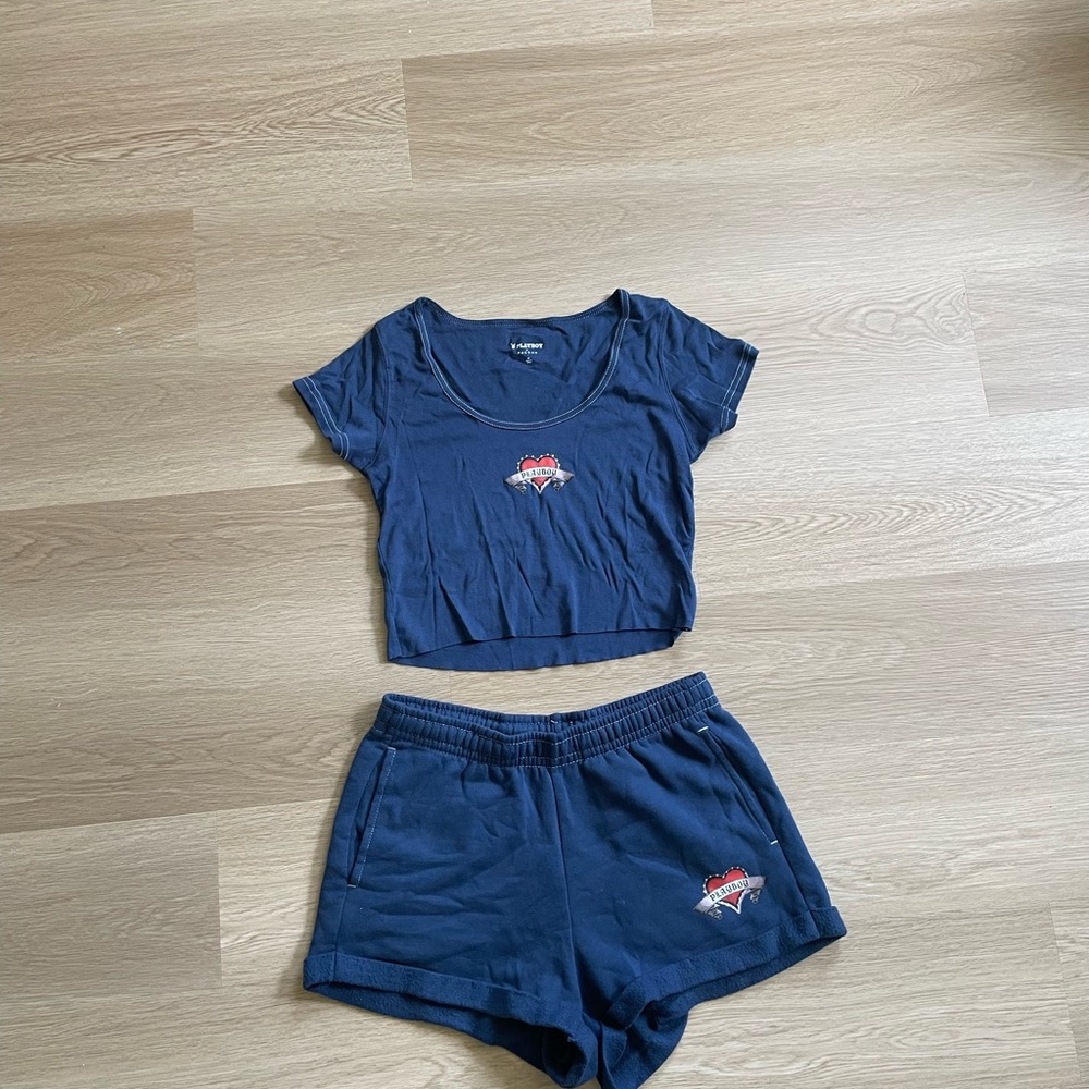 Blue playboy set